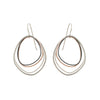 E287s.rg Topography Earrings in Rose Gold, Silver and Black Oxidized Silver (Mostly Silver)