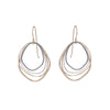 E286g.yg Small Yellow Gold, Silver and Black Topography Earrings