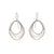 E286g.yg Small Yellow Gold, Silver and Black Topography Earrings