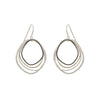 E286s.yg Small Yellow Gold, Silver and Black Topography Earrings