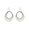 E286s.rg Small Rose Gold, Silver and Black Topography Earrings