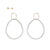 Interlocking Circle & Pear Post Earrings - Colleen Mauer Designs
