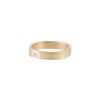 14k Gold Round Ring with Tiny Diamond - Colleen Mauer Designs