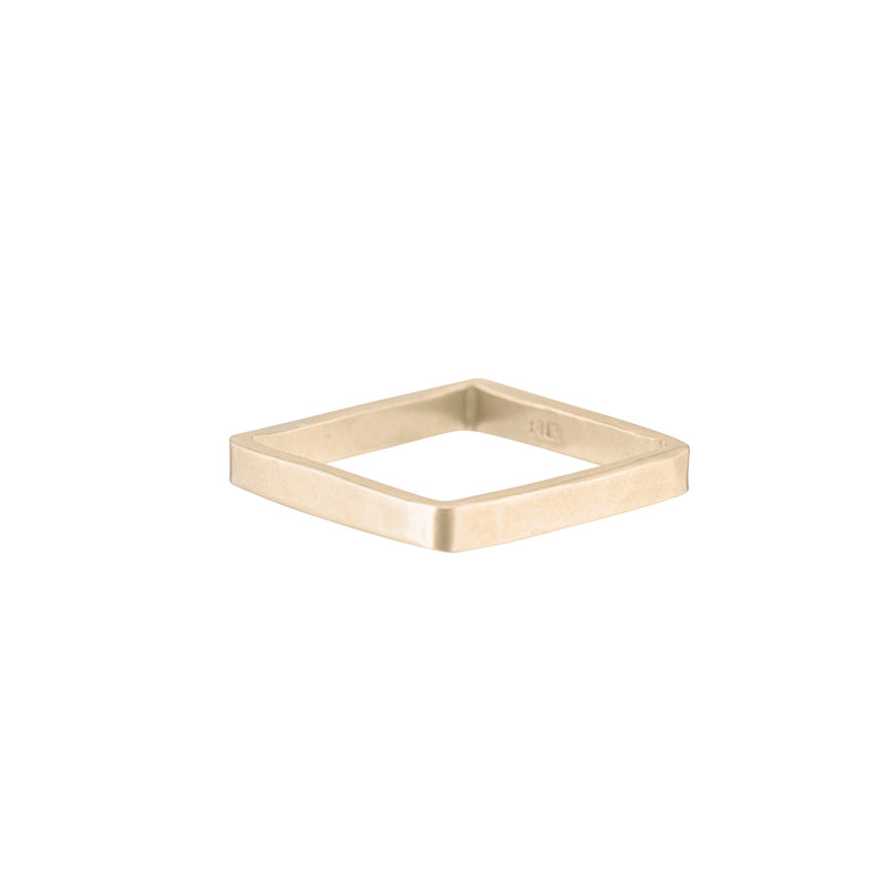 14k Gold Square Ring - Colleen Mauer Designs