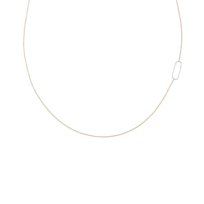 Rectangle & Delicate Chain Necklace - Colleen Mauer Designs