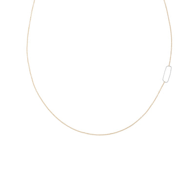 Rectangle & Delicate Chain Necklace - Colleen Mauer Designs