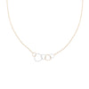 N311g.yg 5-Loop Mini Pebble Necklace in Yellow Gold and Sterling Silver