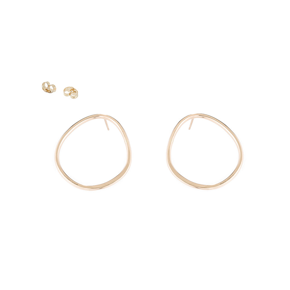 E351yg Pear Stud Earrings in Yellow Gold