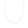 N308g.rg Long Rectangle & Delicate Chain Necklace in Rose Gold and Sterling Silver