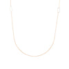 N308g.yg-L Long Rectangle & Delicate Chain Necklace in Yellow Gold and Sterling Silver