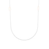 N308s.rg-L Long Rectangle & Delicate Chain Necklace in Sterling Silver and Rose Gold