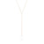 N309g.yg Rectangle Lariat Necklace in Yellow Gold and Sterling Silver