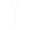 N310s.yg Square Lariat Necklace in Sterling Silver and Yellow Gold