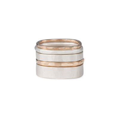 R35.RND 5-Stack Round Mixed Metal Densa Ring