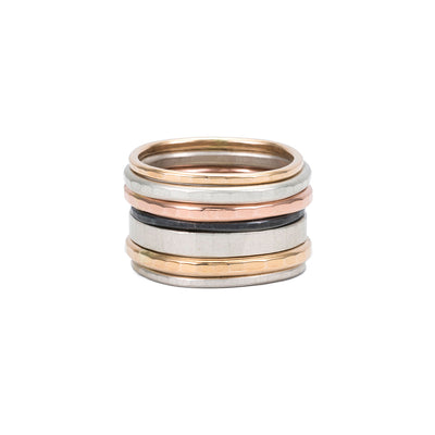 R48.RND 7-Stack Four Color Round Stack Ring