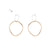 E337s.yg Interlocking Rectangle and Square Post Earrings in Yellow Gold and Silver