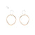 E337s.yg Interlocking Rectangle and Square Post Earrings in Yellow Gold and Silver