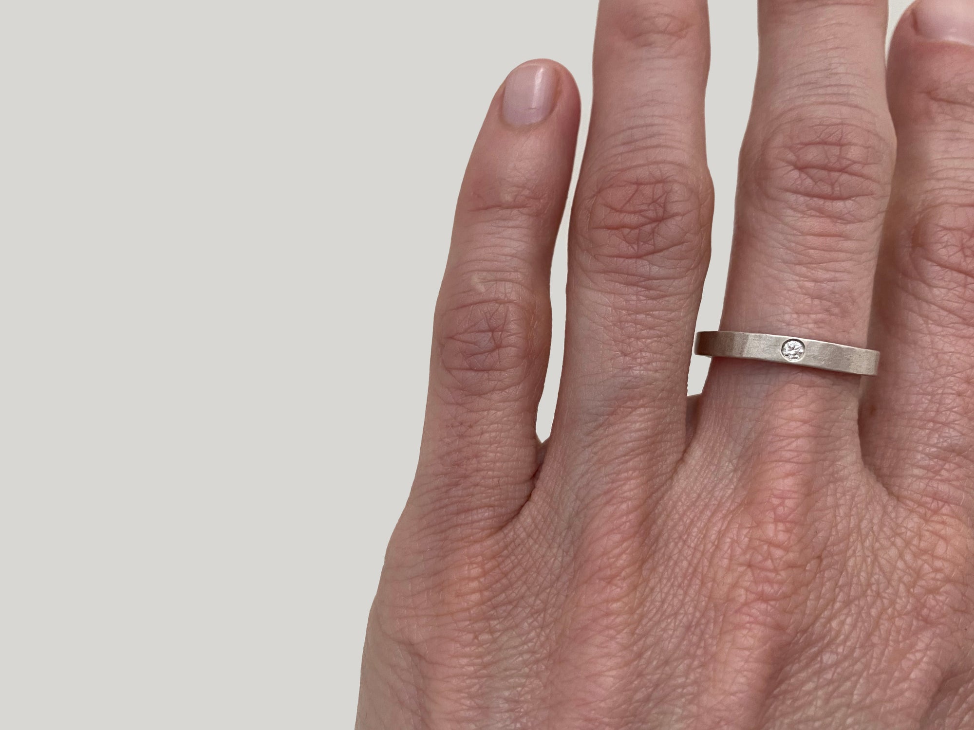 Small diamond silver ring Clearance