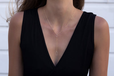 Rectangle Lariat Necklace