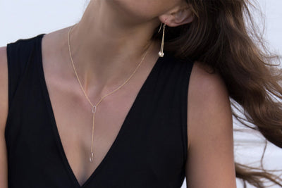 Rectangle Lariat Necklace