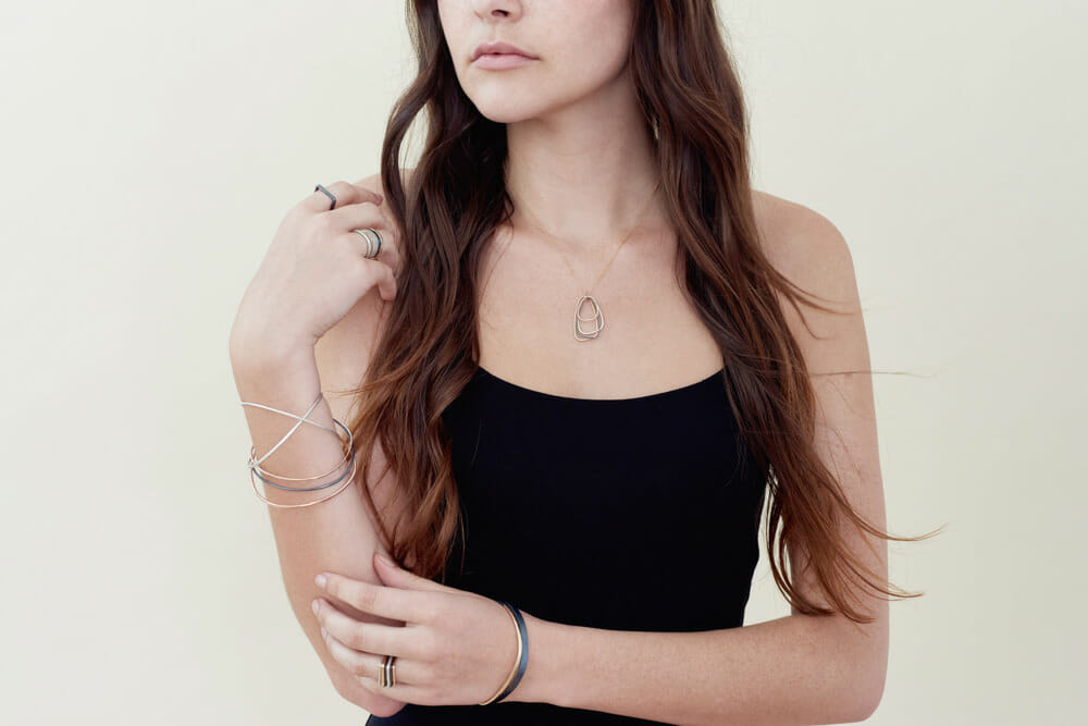 3 or 5-Loop Tri-Toned Interlocking Bangle Bracelet - Colleen Mauer Designs