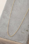 N304g.yg Yellow Gold and Silver Delicate Chain Necklace