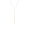 N310g.rg Square Lariat Necklace in Rose Gold and Sterling Silver