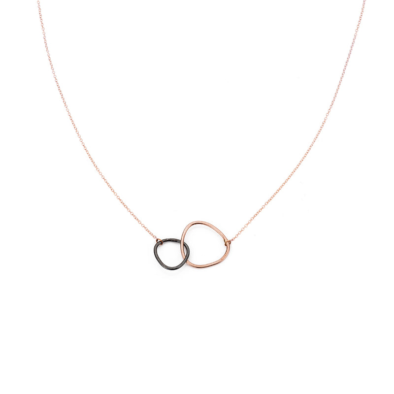 Black & Gold Interlocking Necklace - Colleen Mauer Designs