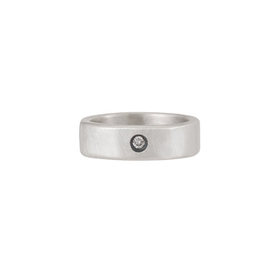 6mm Wide Sunken Diamond Ring - Colleen Mauer Designs