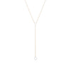 N310g.yg Square Lariat Necklace in Yellow Gold and Sterling Silver