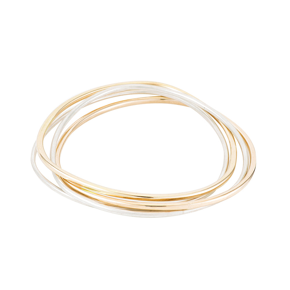 4-Loop Two or Three-Color Interlocking Bracelet