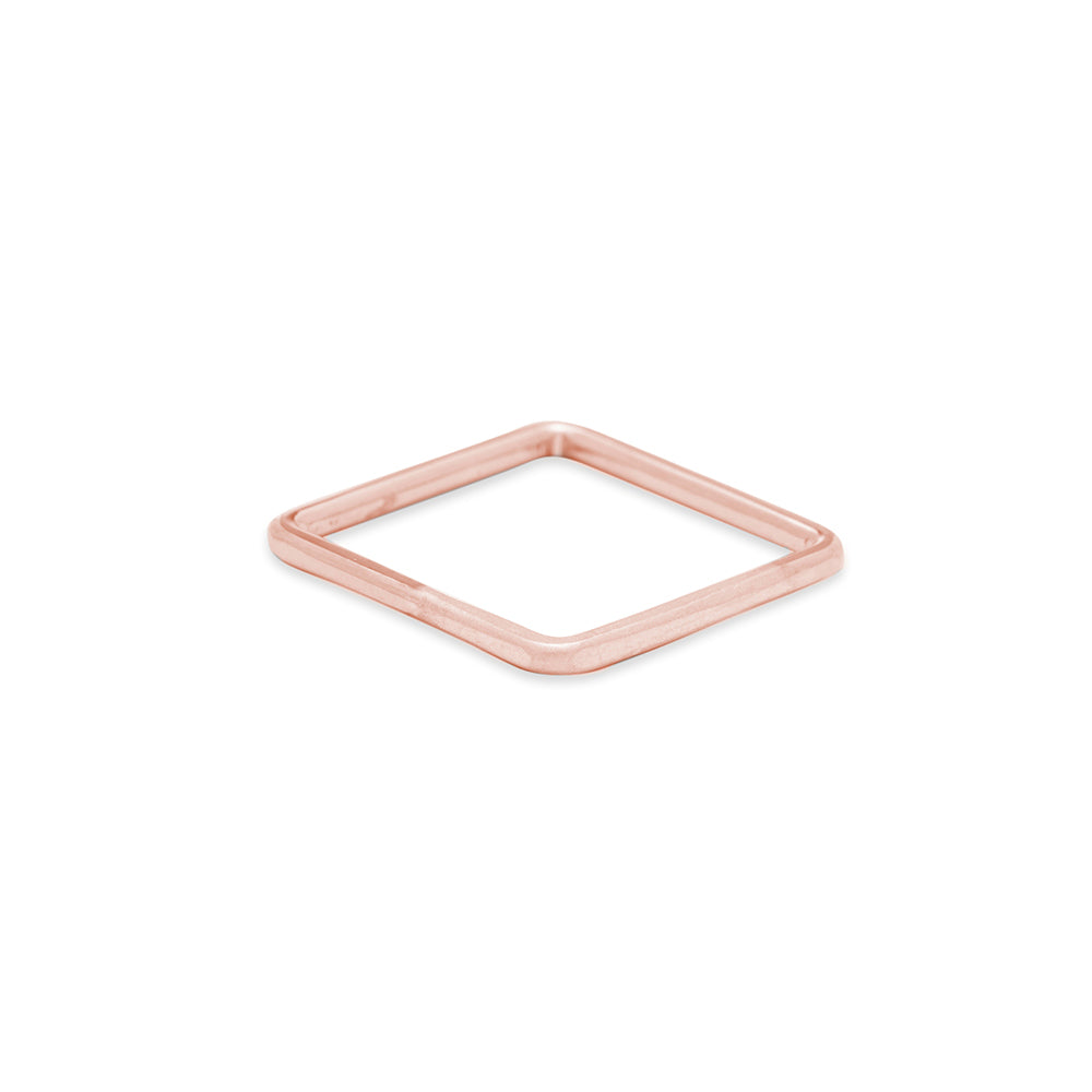 1.5mm Wide 14k Gold Square Ring - Colleen Mauer Designs