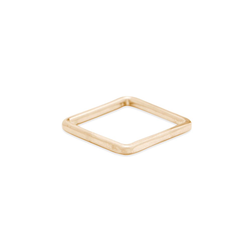 2mm Wide 14k Gold Square Ring - Colleen Mauer Designs