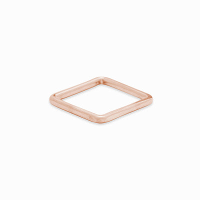 2mm Wide 14k Gold Square Ring - Colleen Mauer Designs