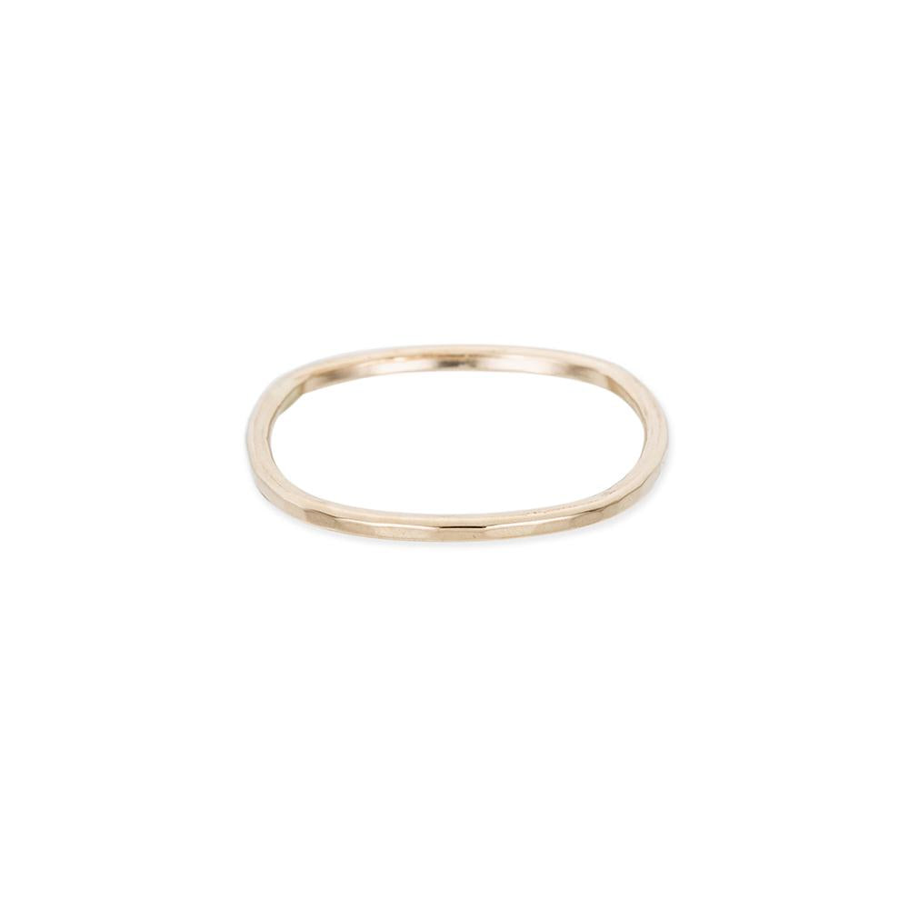 TNGRS Thin Individual Round Stacking Ring in Yellow Gold
