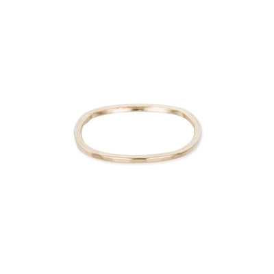 TNGRS Thin Individual Round Stacking Ring in Yellow Gold