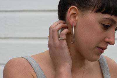 1mm Wide Square Upper Side (Above The Knuckle) Stacking Ring - Colleen Mauer Designs